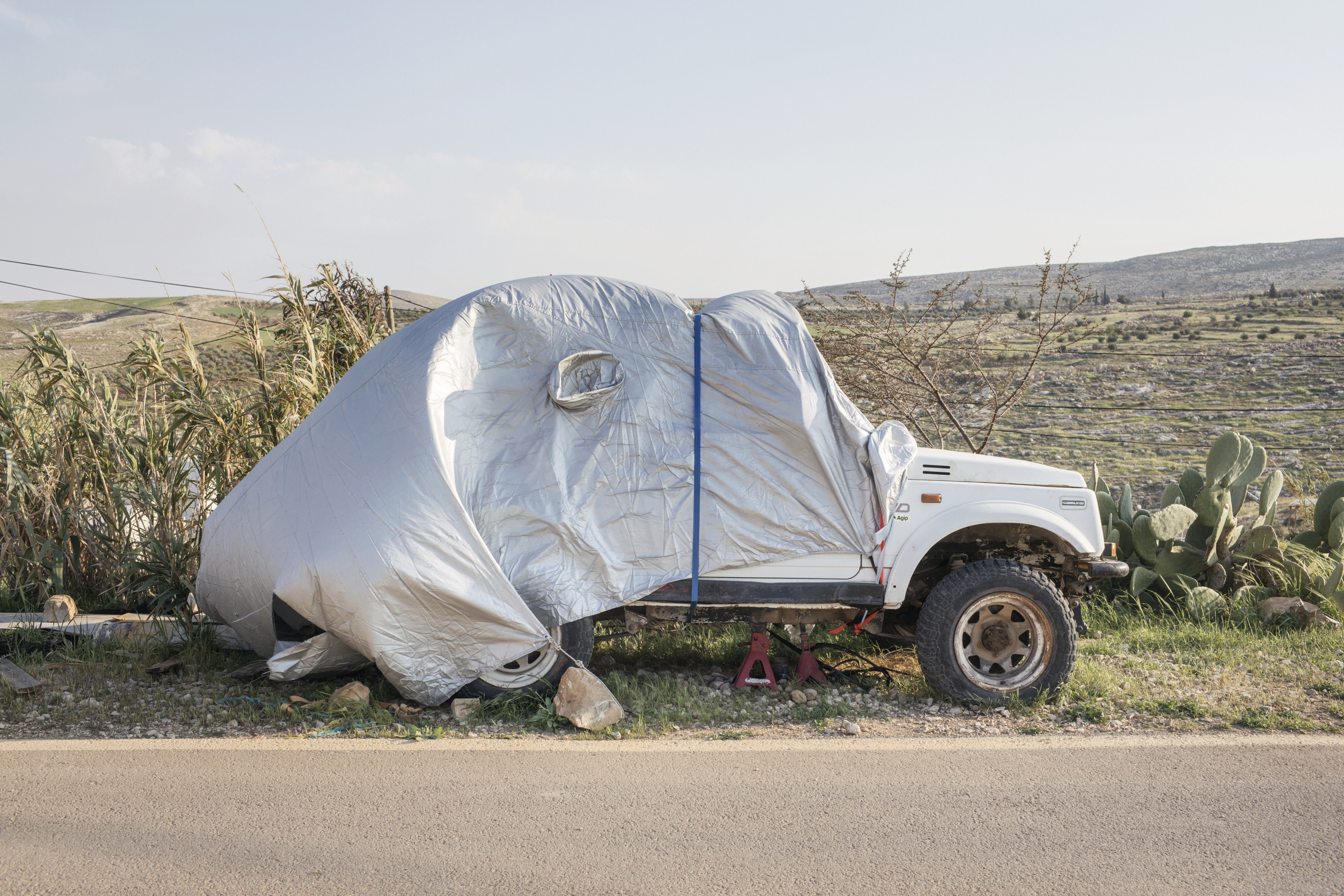 Israeli outpost of Tekoa D, West Bank, 2017. Israeli outpost of Tekoa D, West Bank, 2017.