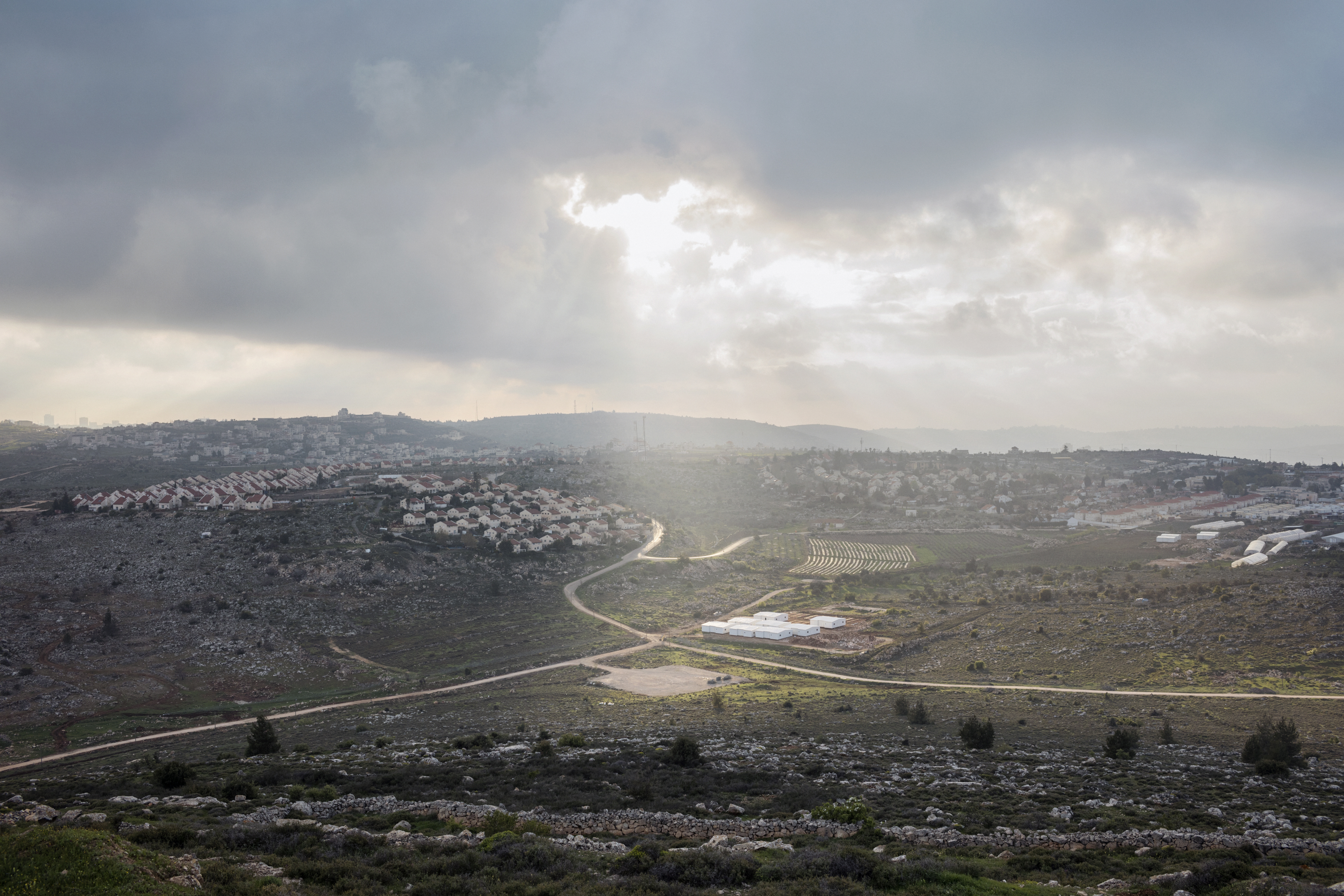 Israeli settlement of Ofra, West Bank, March 2017. Israeli settlement of Ofra, West Bank, March 2017.